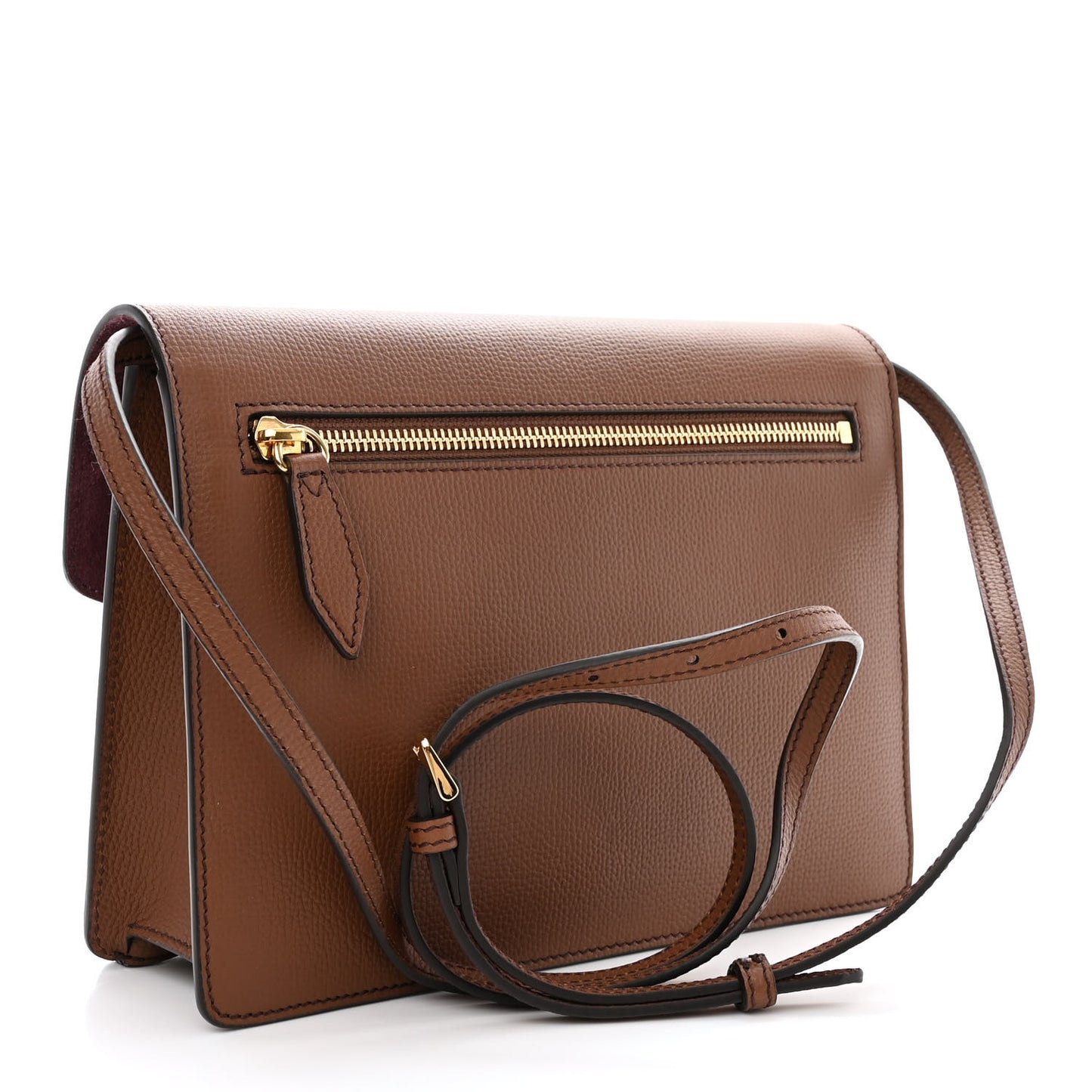 Derby Calfskin House Check Small Macken Crossbody Bag Tan