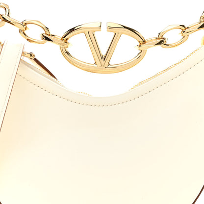 Valentino Garavani Nappa Mini Vlogo Moon Hobo Bag Ivory 8 of 10