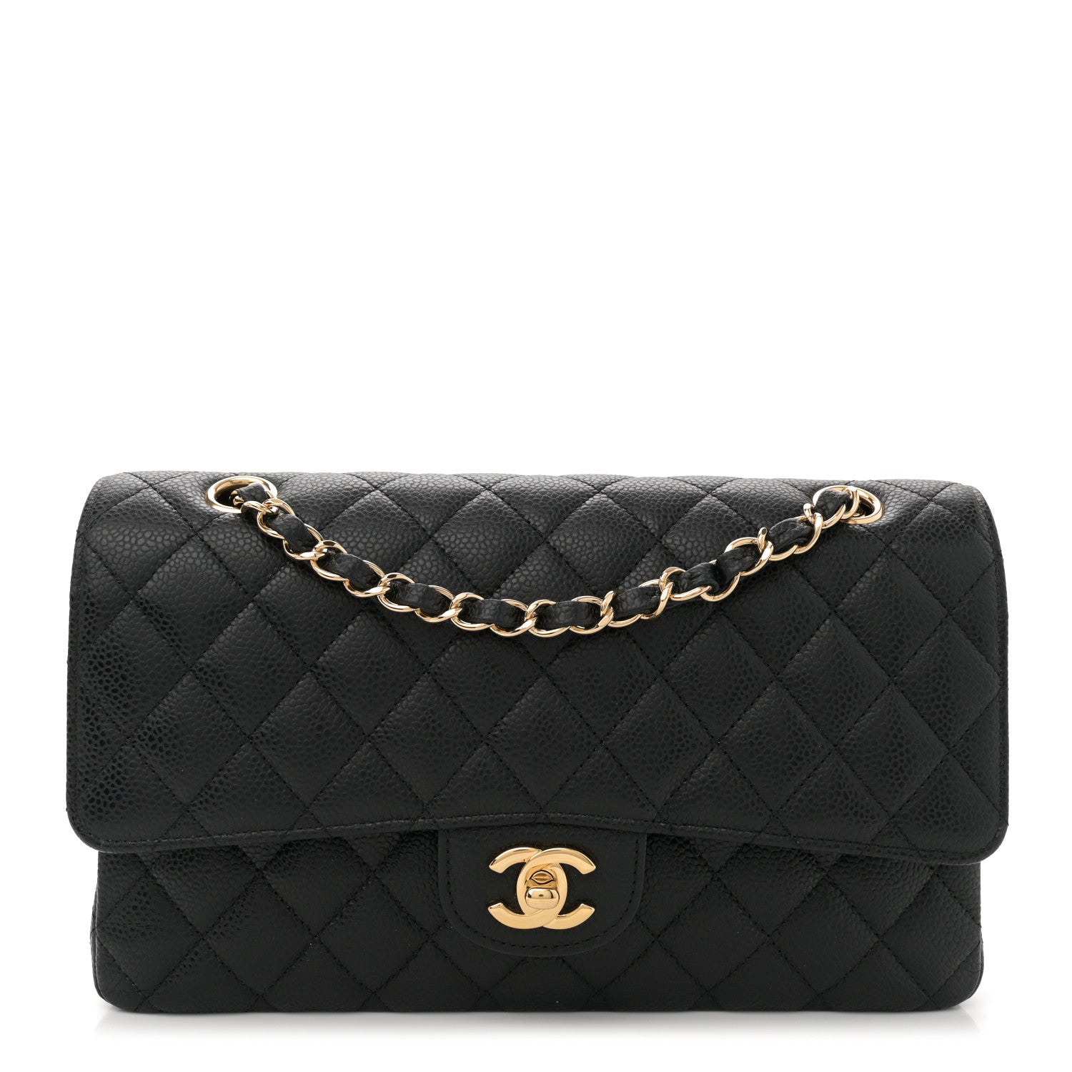 Chanel Caviar Quilted Medium Double Flap Black 1 of 12