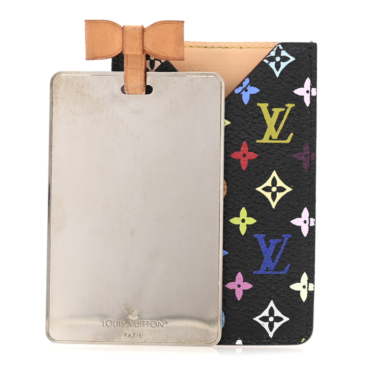 Louis Vuitton Monogram Multicolor Mirror and Case Pouch Black 3 of 9