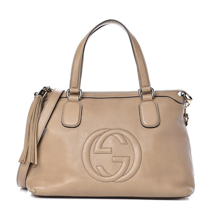 Gucci Cellarius Calfskin Small Soho Top Handle Satchel Camelia 1 of 12