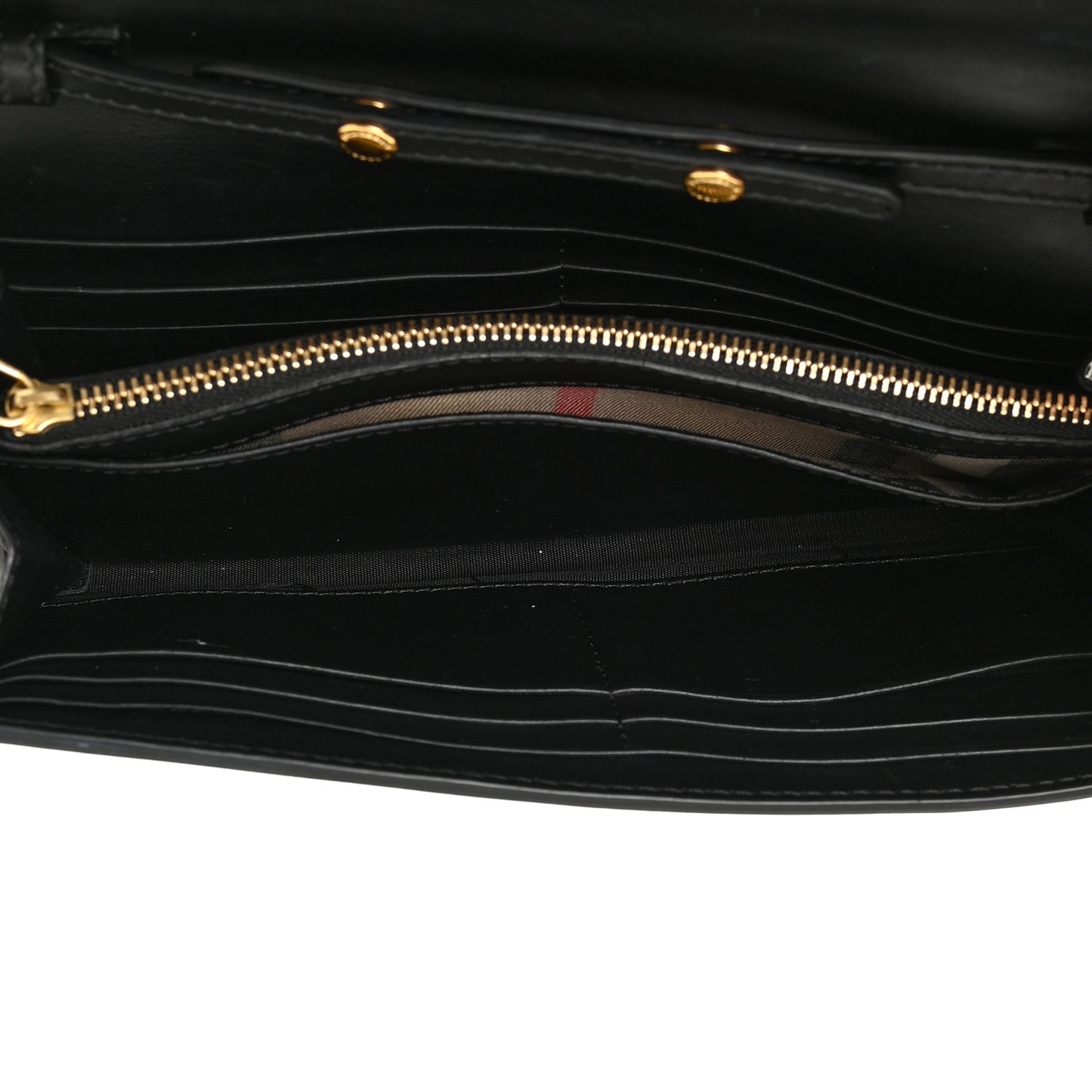 Grainy Calfskin Henley Wallet On Chain Black