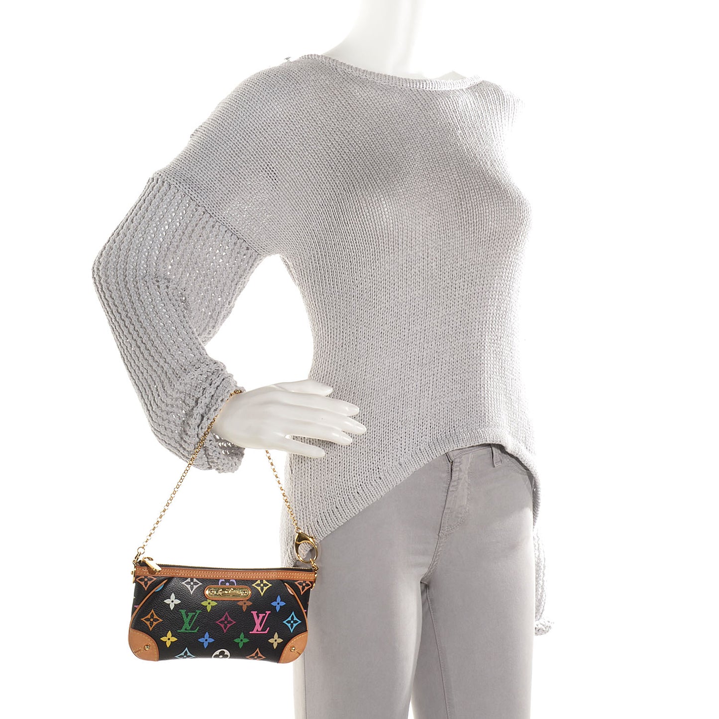 Monogram Multicolor Pochette Milla MM Black