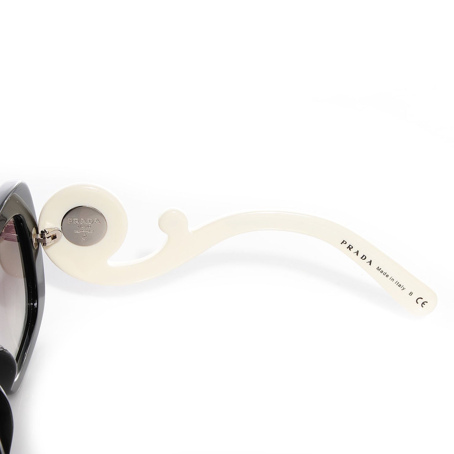 Crystal Absolute Square Baroque Sunglasses White