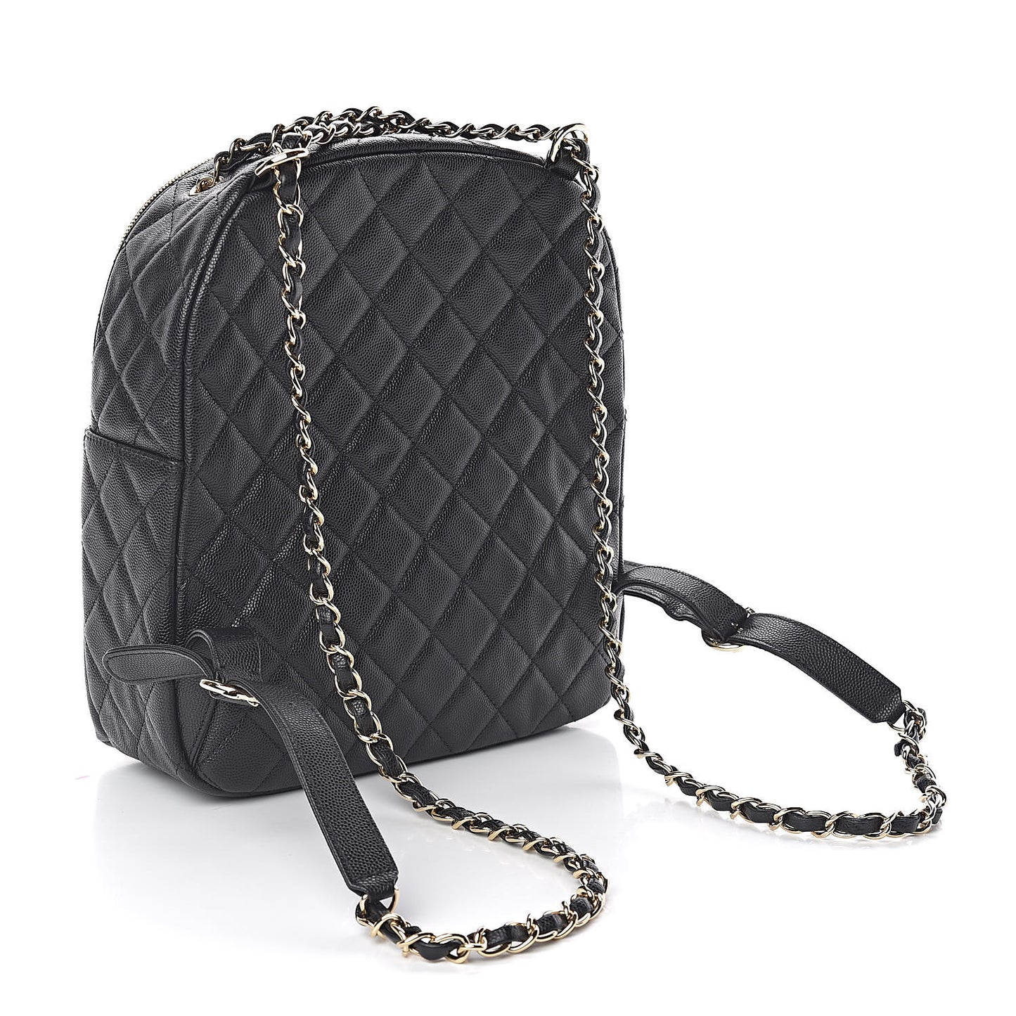 Caviar Quilted Large CC Day Backpack Black