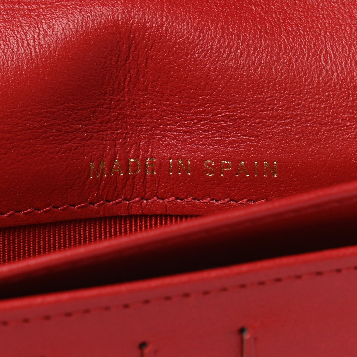 Caviar Quilted Yen Wallet Dark Red