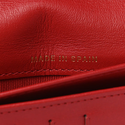 Chanel Caviar Quilted Yen Wallet Dark Red 7 of 8