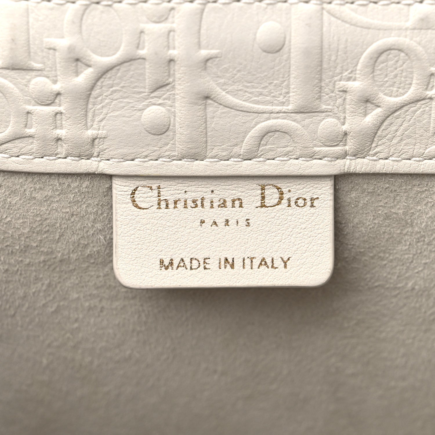 Christian Dior Oblique Calfskin Embossed Medium Book Tote Ivory 6 of 14