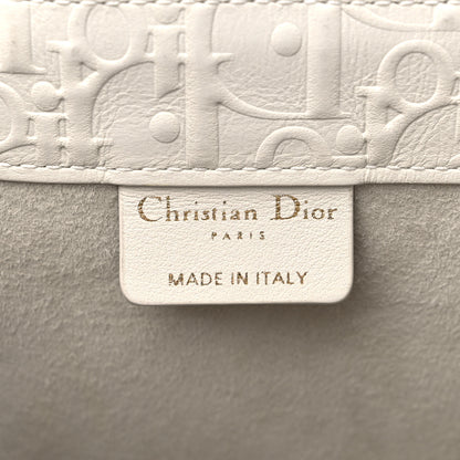 Christian Dior Oblique Calfskin Embossed Medium Book Tote Ivory 6 of 14