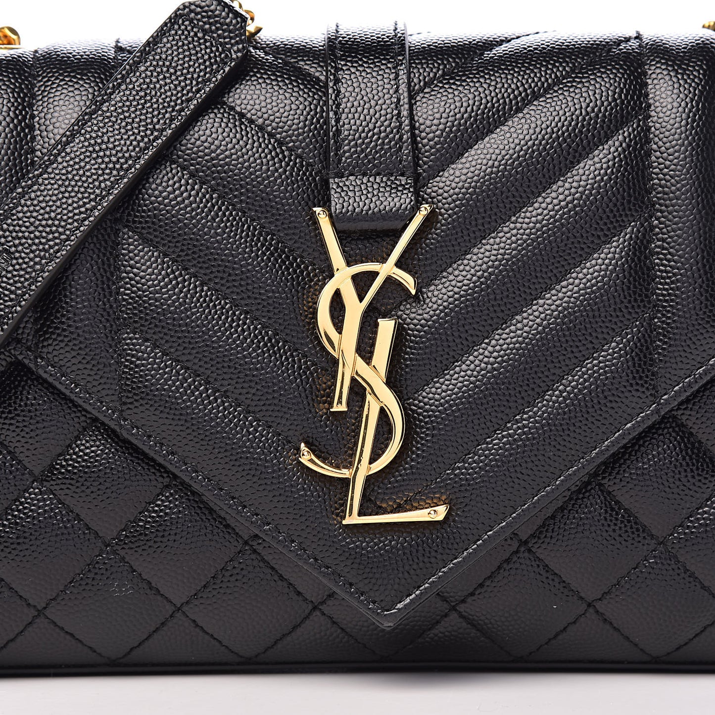 Grain De Poudre Textured Mixed Matelasse Triquilt Small Monogram Satchel Black