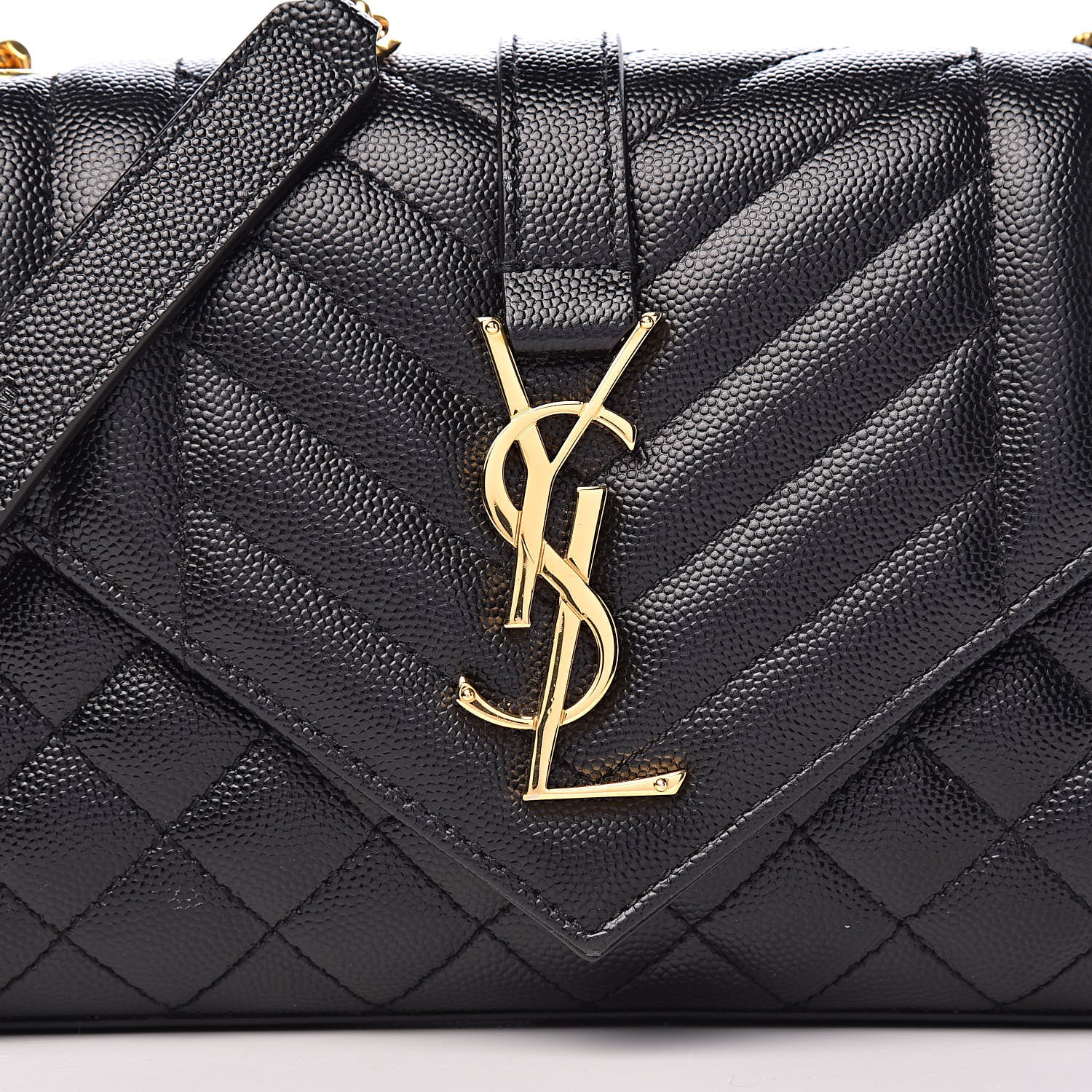Saint Laurent Grain De Poudre Textured Mixed Matelasse Triquilt Small Monogram Satchel Black 10 of 10