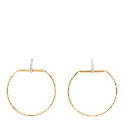 Roberto Coin 18K Yellow White Gold Diamond Classica Parisenne Drop Earrings 1 of 4
