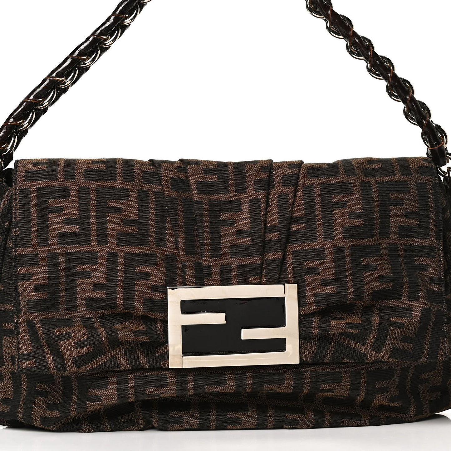 Zucca Patent Mia Shoulder Flap Tobacco