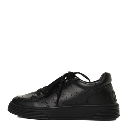Chanel Calfskin Womens Logo Sneakers 35.5 Black 1 of 11