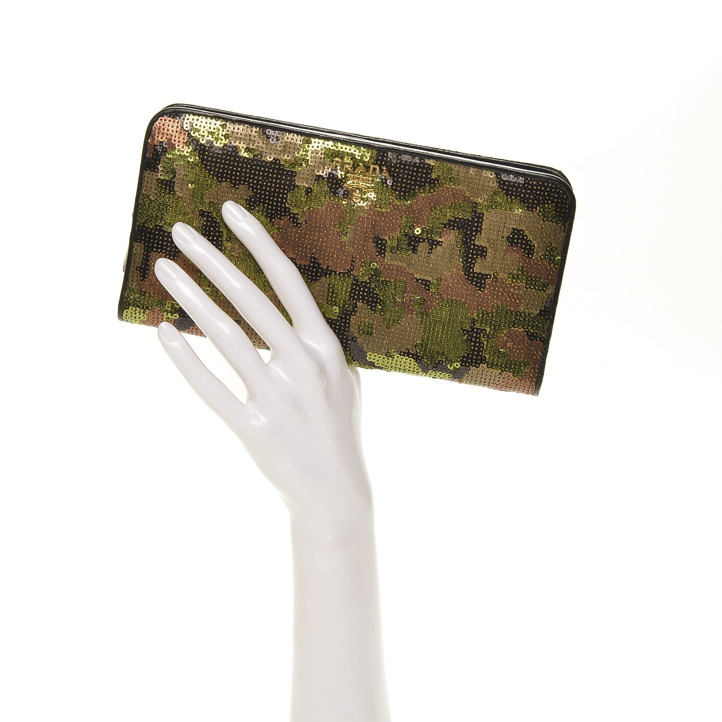 Sequin Camouflage Continental Wallet Mimetico