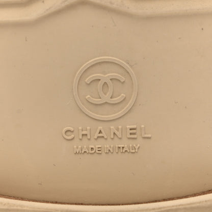 Chanel Toile Suede Calfskin CC Lace Up Short Boots 38 Light Beige 6 of 10