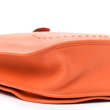 Hermes Taurillon Clemence Evelyne III GM Orange 9 of 11