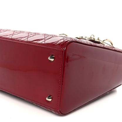 Christian Dior Patent Cannage Medium Lady Dior Red 10 of 10