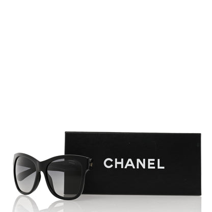 Chanel Acetate Polarized Square CC Sunglasses 5380 Black 8 of 8