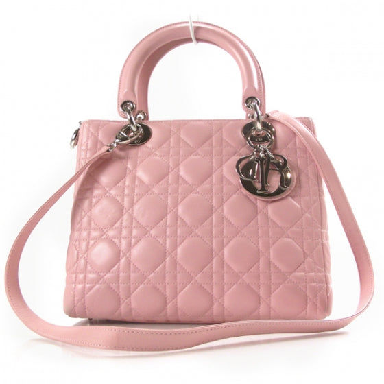 Christian Dior Lambskin Cannage Lady Dior Pink 1 of 9