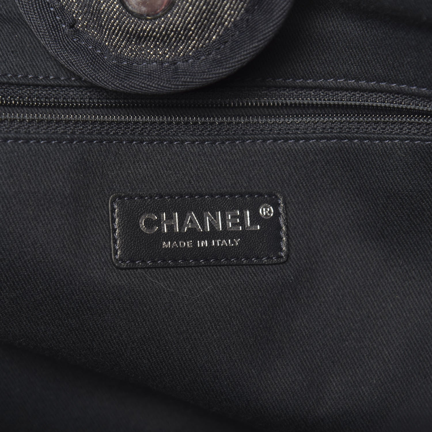 Chanel Denim Medium Deauville Tote Dark Blue 6 of 10