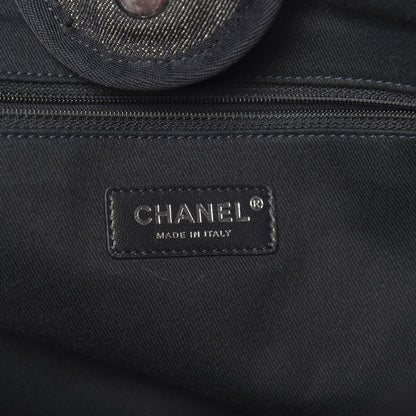 Chanel Denim Medium Deauville Tote Dark Blue 6 of 10
