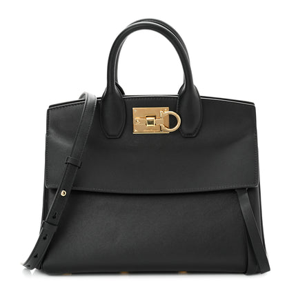 Salvatore Ferragamo Calfskin Medium Studio Bag Black 1 of 10