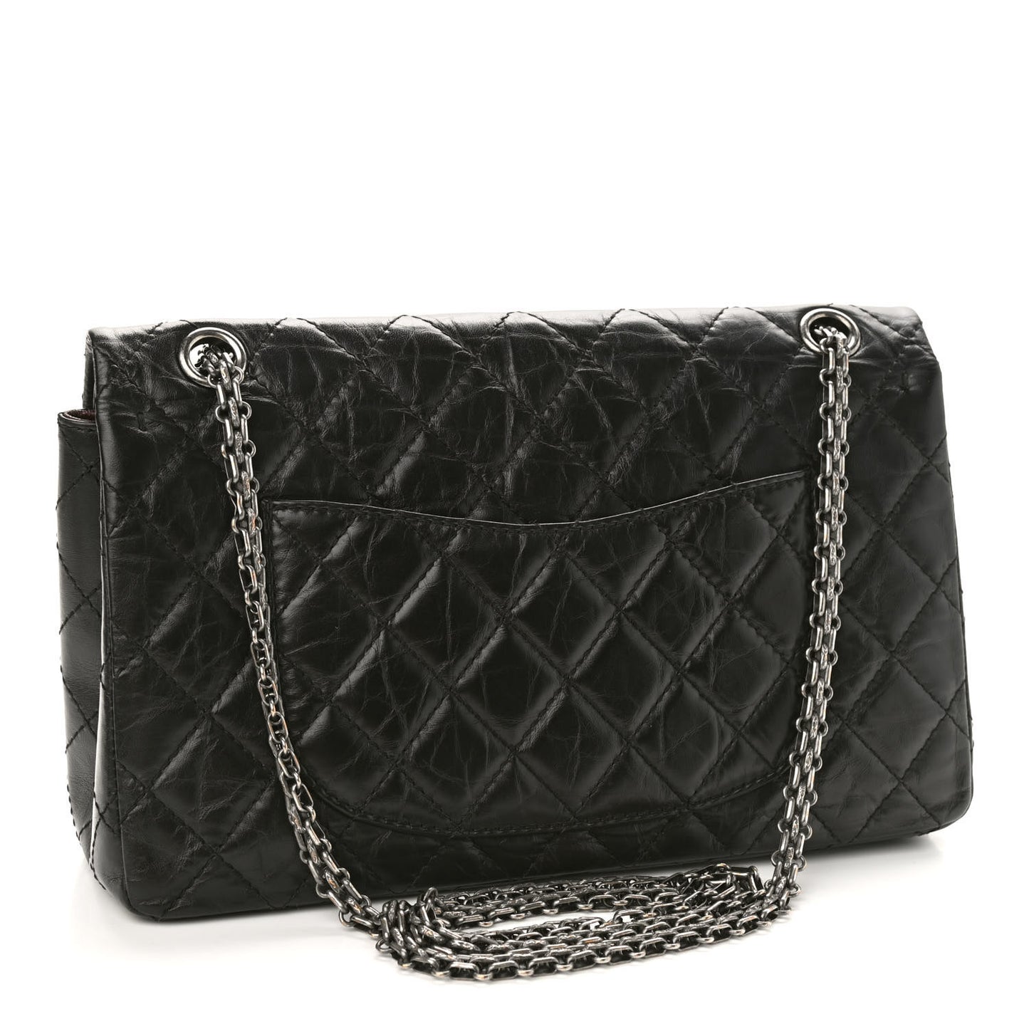 Aged Calfskin Quilted 2.55 Reissue 226 Flap Black