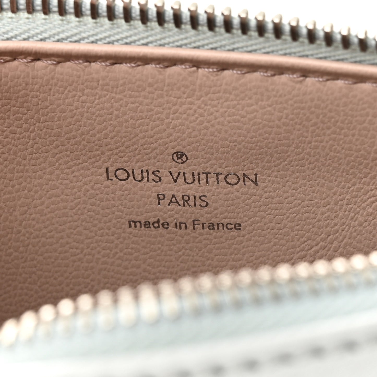 Lambskin Embossed Monogram LV Ski Coussin BB Gray