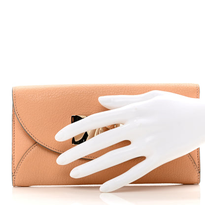 Chloe Goatskin Ribbon Long Wallet Rose Quartz 2 of 7