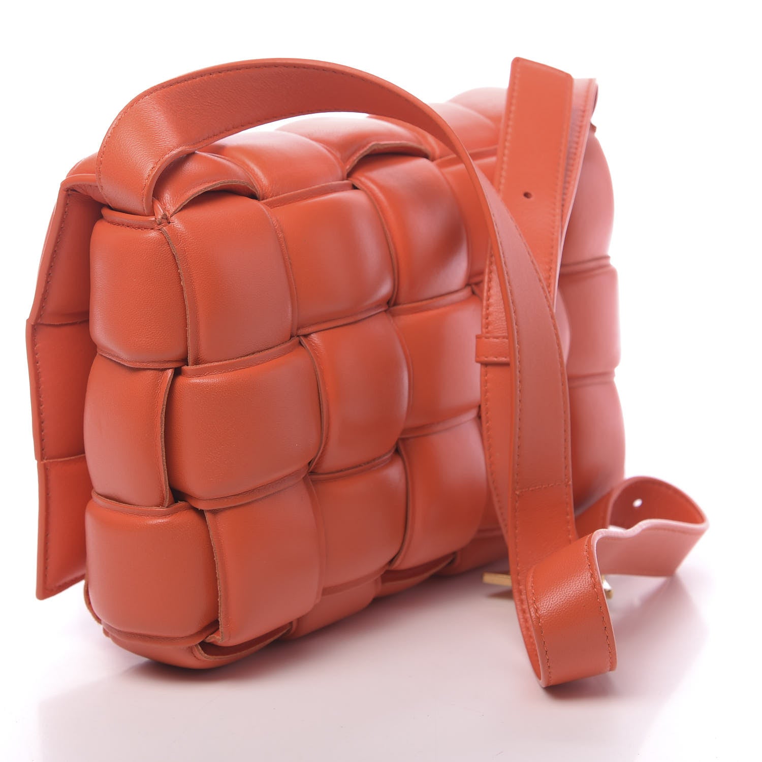 Bottega Veneta Nappa Maxi Intrecciato Padded Cassette Crossbody Orange 3 of 9