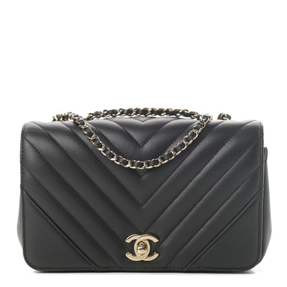 Chanel Calfskin Chevron Quilted Mini Statement Flap Black 1 of 13