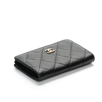Chanel Letter Calfskin Embossed Quilted Key Holder Case Black 4 of 7