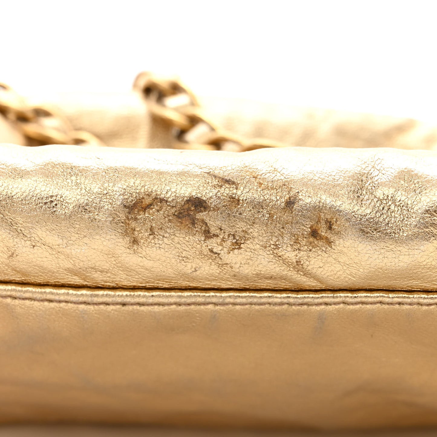 Metallic Nappa Shoulder Bag Platino