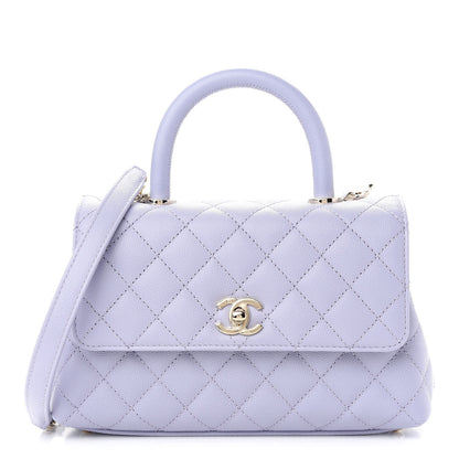Chanel Caviar Quilted Mini Coco Handle Flap Light Purple 1 of 9