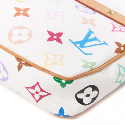 Louis Vuitton Monogram Multicolor Pochette Accessories White 5 of 7