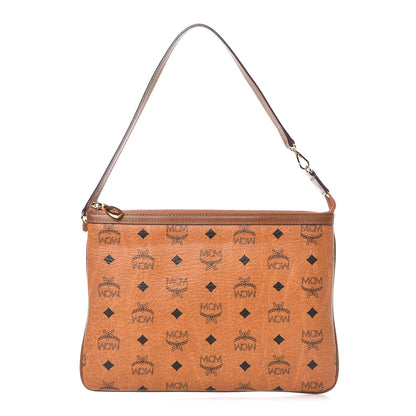 MCM Visetos Medium Stark Wristlet Pouch Cognac 1 of 9