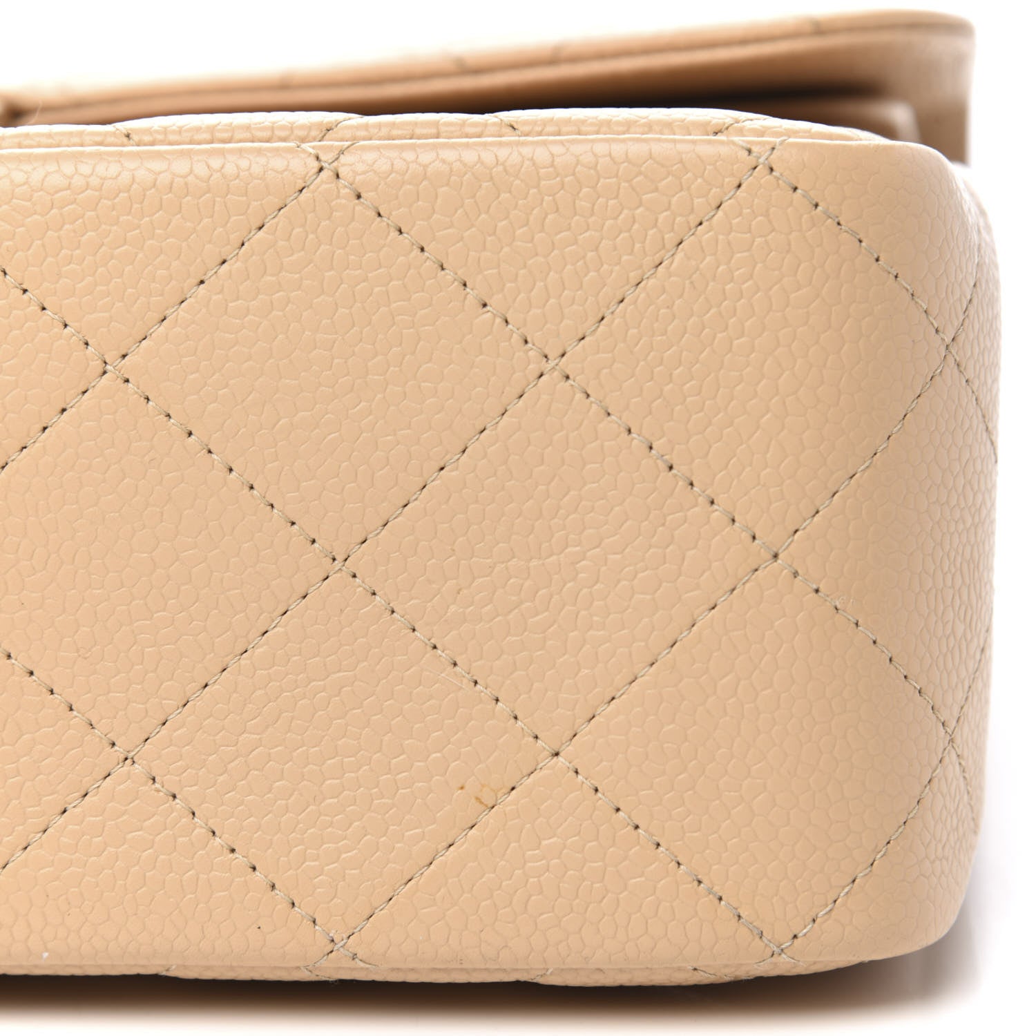 Chanel Caviar Quilted Jumbo Double Flap Beige 10 of 11