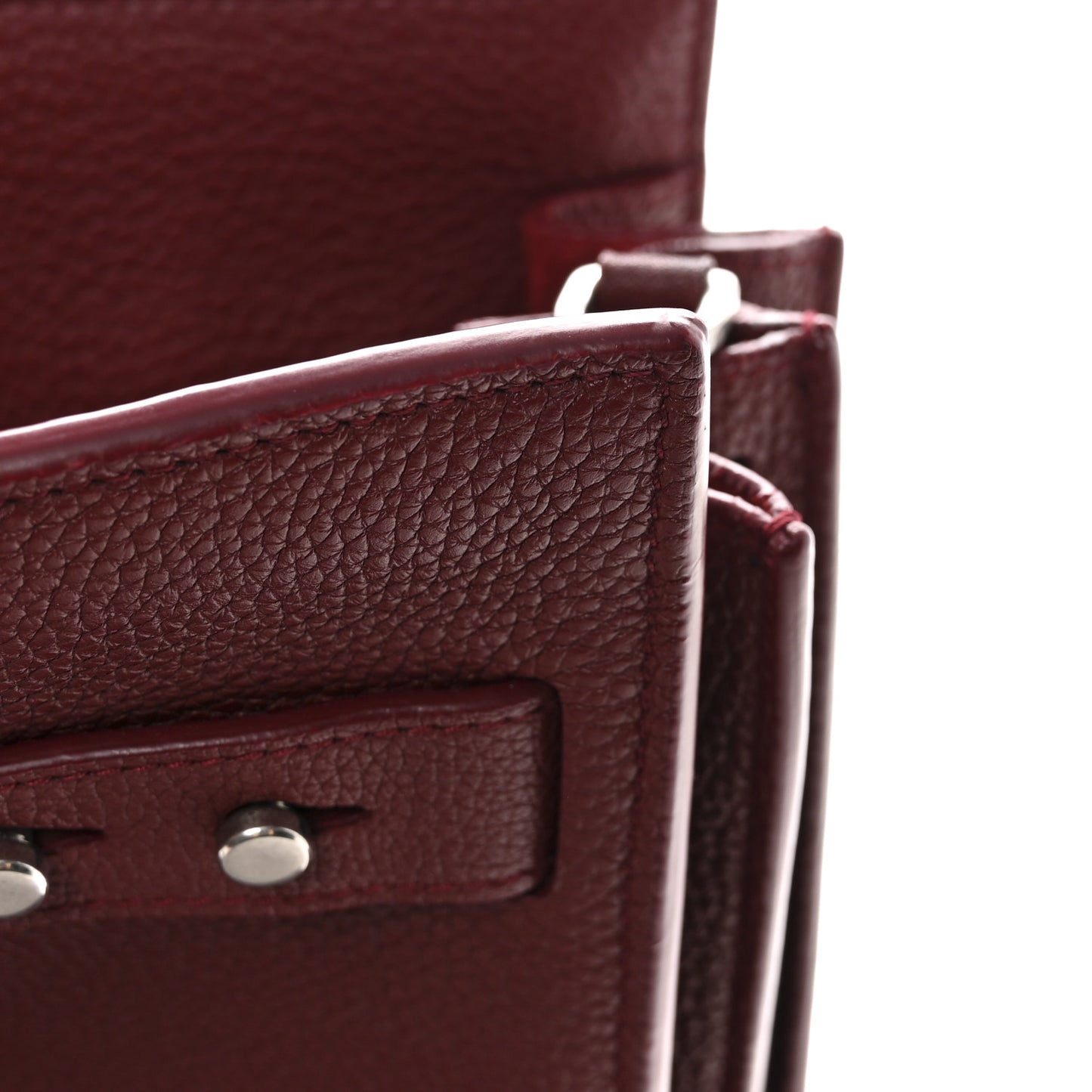 Grained Calfskin Small Supple Sac De Jour Dark Pallisandre