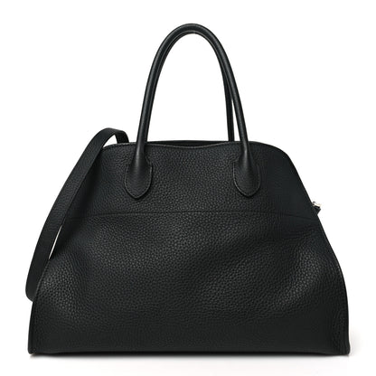 The Row Matte Grained Calfskin Soft Margaux 12 Black 1 of 9