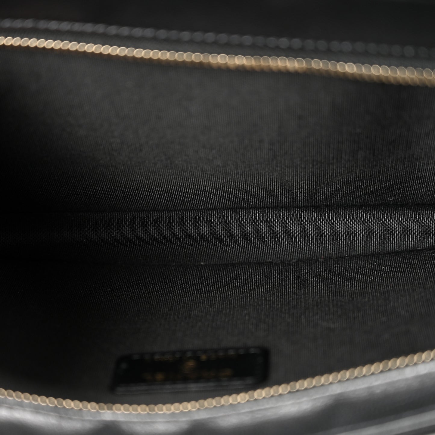 Lambskin Quilted Front Pocket Clutch With Chain Black
