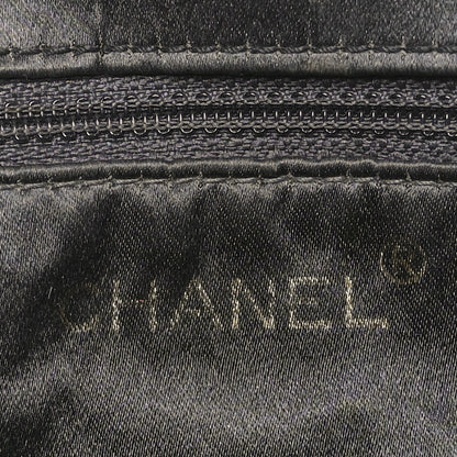Chanel Satin Quilted Crystal CC Square Flap Grey 6 of 13
