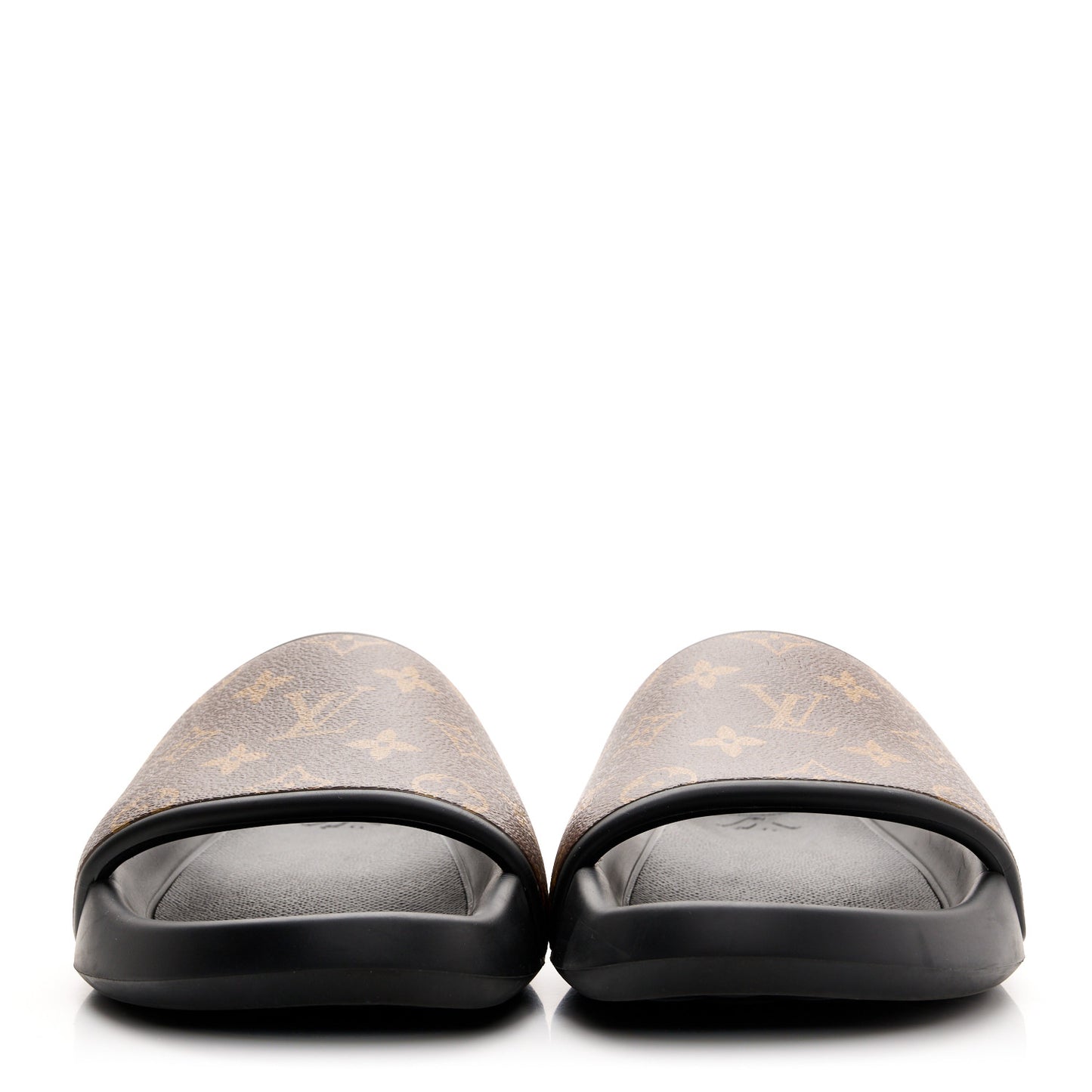 Rubber Monogram Mens Waterfront Mules 8 Macassar