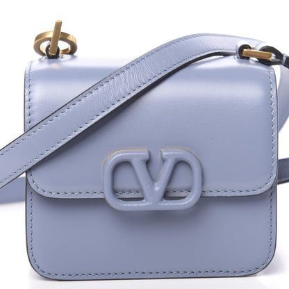 Valentino Garavani Smooth Calfskin Compact VSling Shoulder Bag Azure 7 of 9