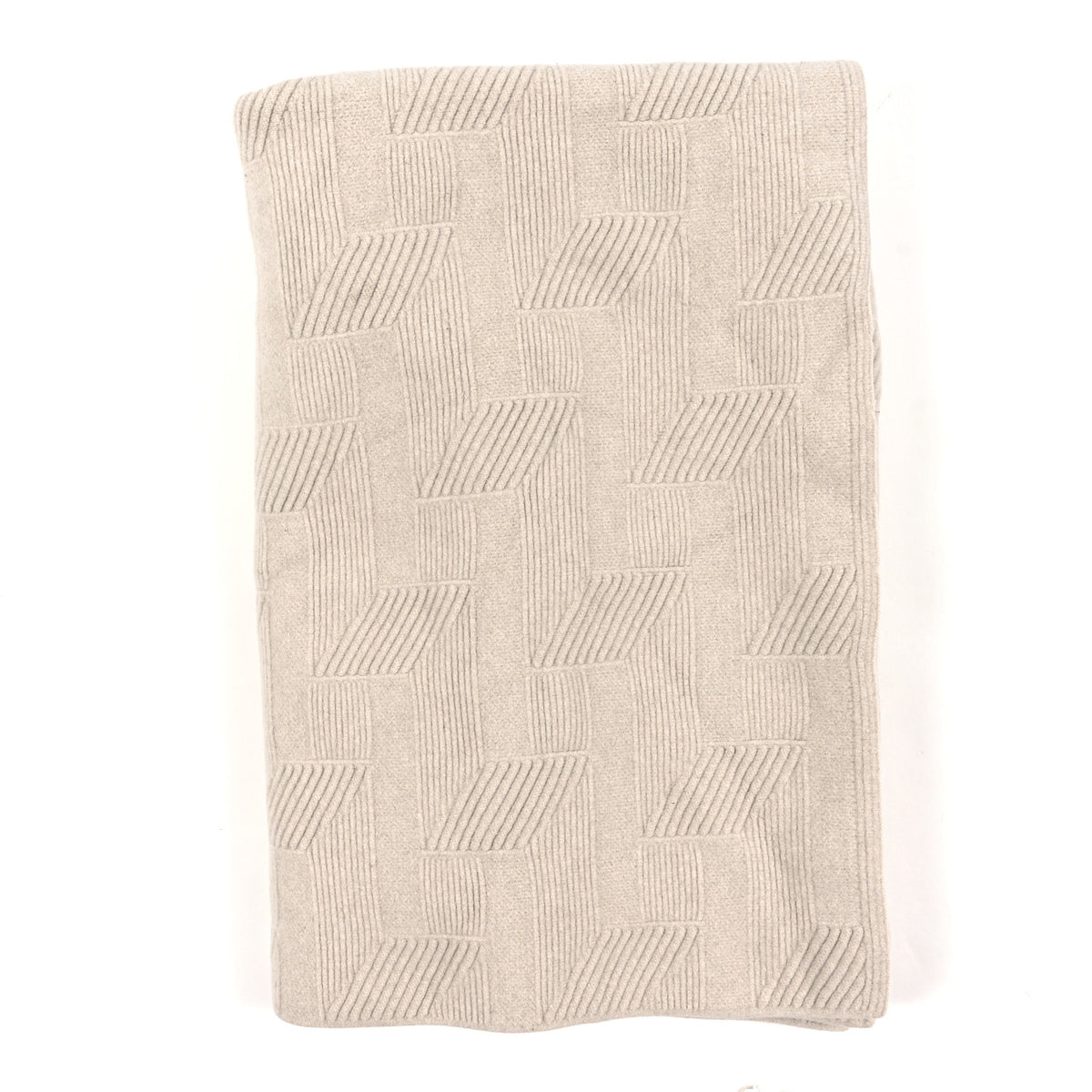 Hermes Wool Sherwood Bed Cover Blanket Ecru 1 of 4