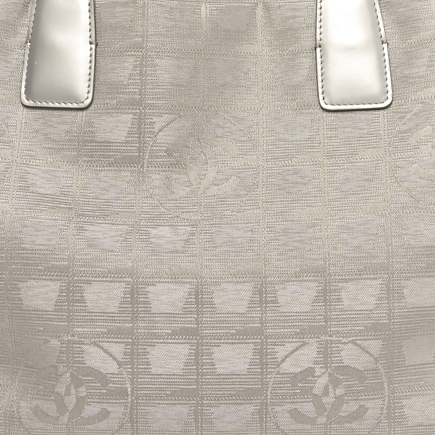 Chanel Metallic Nylon Travel Tote Silver 8 of 13