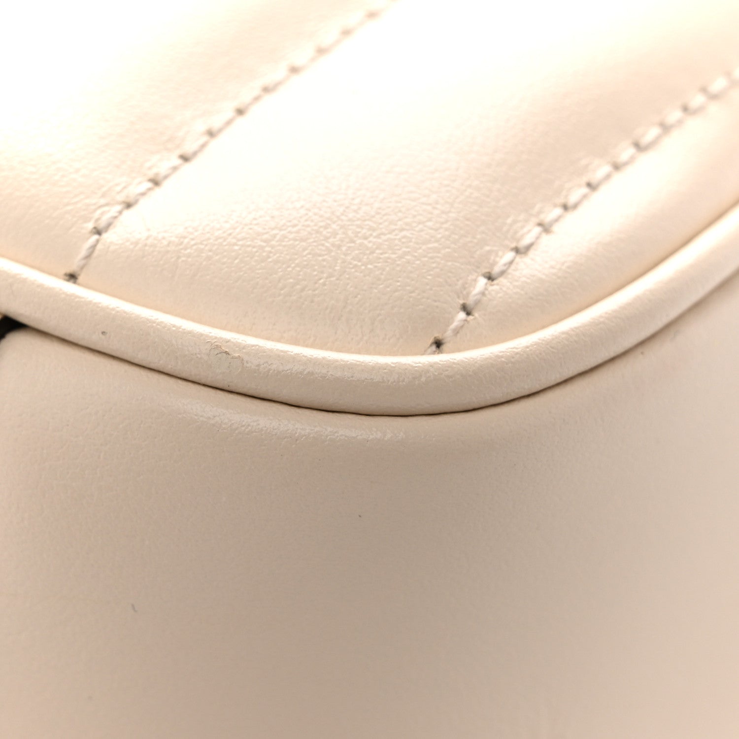 Gucci Calfskin Matelasse Aria Small GG Marmont Shoulder Bag Mystic White 11 of 12