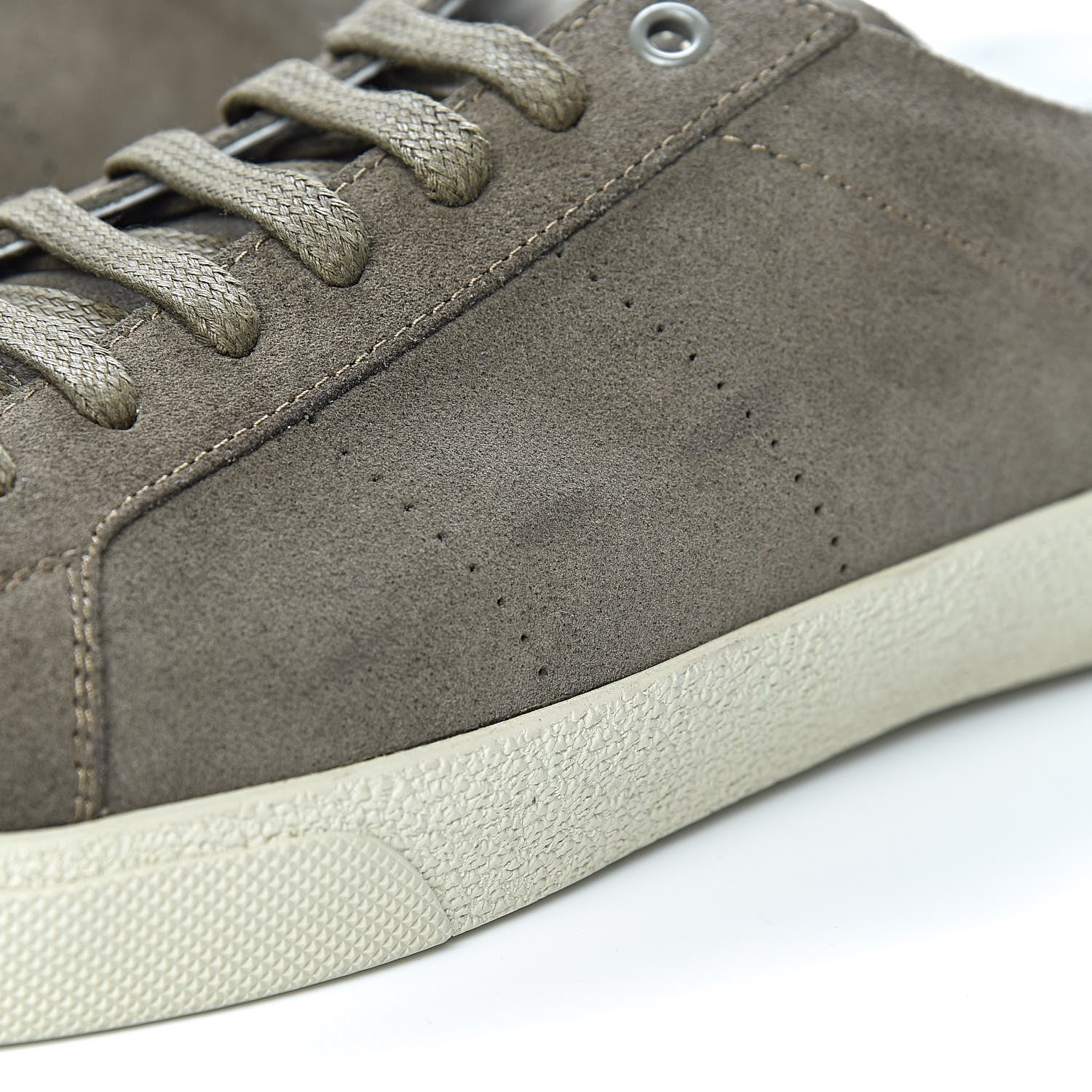 Saint Laurent Suede Soho Mens Court Classic Sneakers 43.5 Kaki 13 of 15