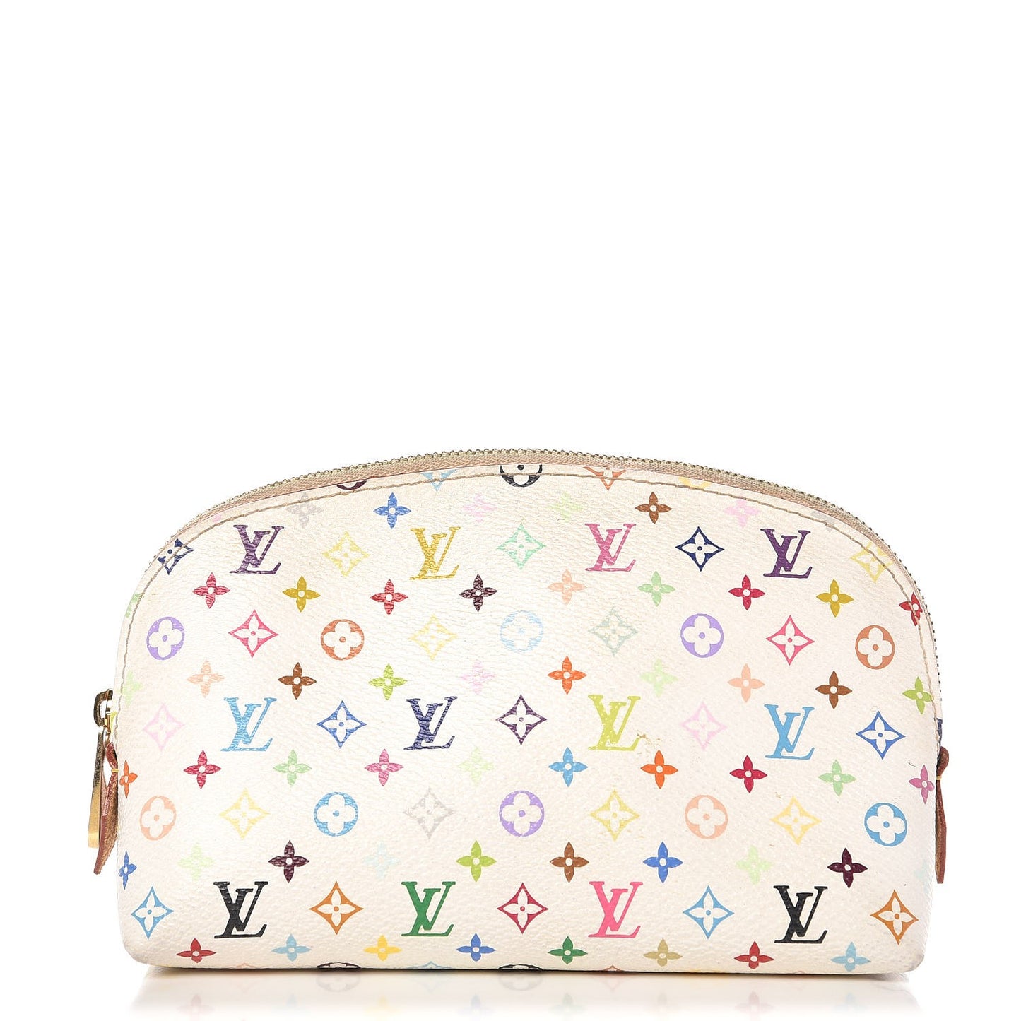 Monogram Multicolor Cosmetic Pouch White Litchi