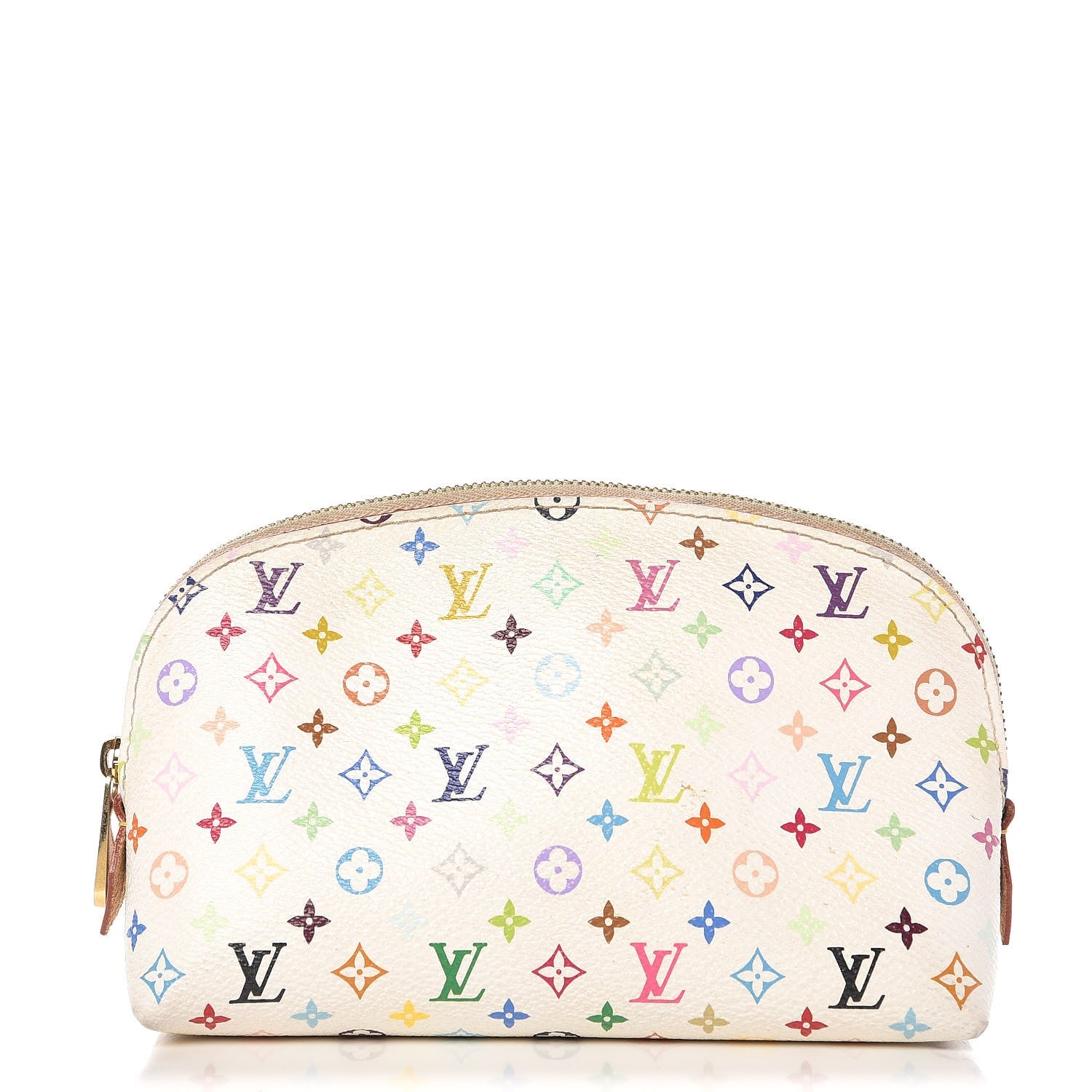 Louis Vuitton Monogram Multicolor Cosmetic Pouch White Litchi 1 of 7